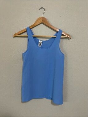 Erge Light Blue Scoop Neck Tank Top